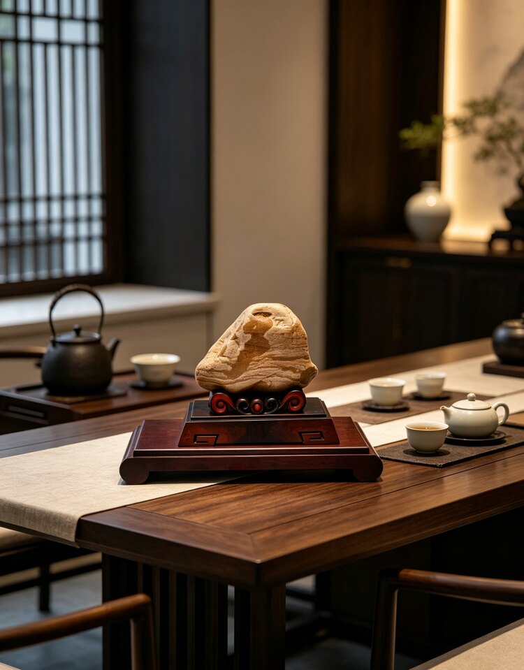  茶席文房雅石