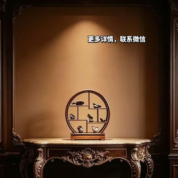 新中式天然精品玄关奇石摆件