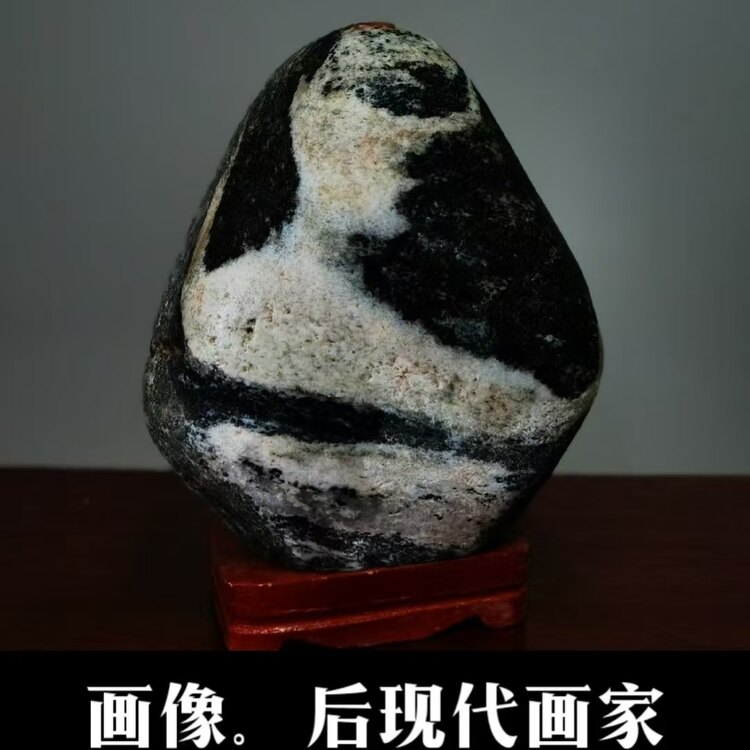 书房案头人物奇石摆件