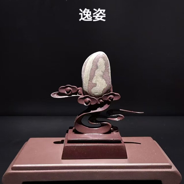 迷你人物画面奇石摆件