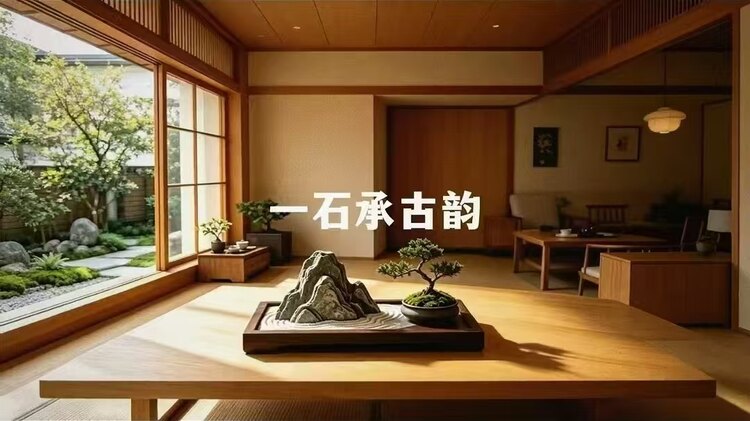 谈茶室奇石摆件的摆放