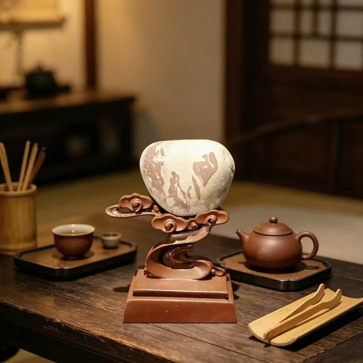 茶桌人物奇石